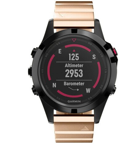 Curea ceas Smartwatch Garmin Fenix 7X / 6X / 5X Plus / 5X / 3 HR / 3, 26 mm Otel inoxidabil iUni Ros